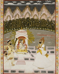 Man Singh of Jodhpur before the Holy Man Jalandharnath by Anonymous