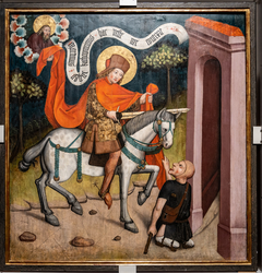 Mantelteilung des Heiligen Martin von Tours by Meister des Riedener Altars