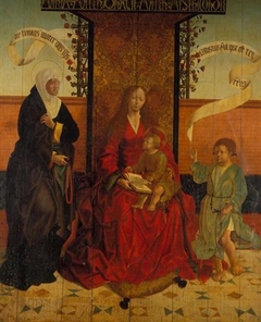 Mary and child, Saint Julita and Saint Guerito. by Francisco Henriques
