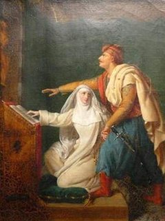 Mathilde makes Malek-Adhel promise to become a Christian by Eugénie Servières
