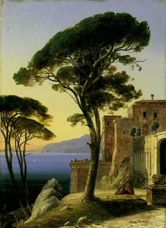 Monastery complex on the Gulf of Naples near Sorrento by August Ahlborn