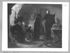 Monks in their studio by Eduard von Grützner