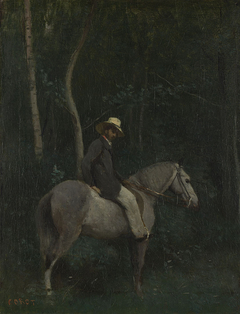 Monsieur Pivot on Horseback by Jean-Baptiste-Camille Corot