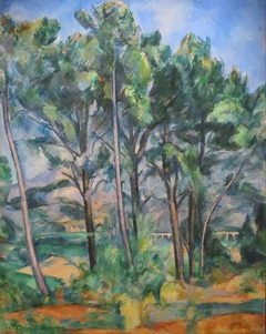 Montagne Sainte-Victoire et viaduc du côté de Valcros by Paul Cézanne