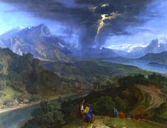 Mountain Landscape with Lightning
