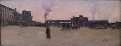 Palais des Tuileries after the fire of 1871, seen from the Jardin du Carrousel by Siebe Johannes ten Cate