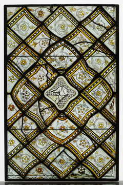 Panels of Grisaille Glass with Grostesques by Anonymous