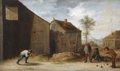 Peasants Playing Bowls by David Teniers the Younger