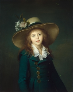 Portrait of a Girl in a Hat by Jean-Louis Voille