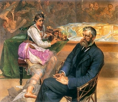 Portrait of Adam Asnyk with a Muse by Jacek Malczewski