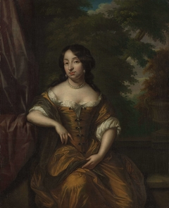 Portrait of Anna Maria Hoeufft 91646-1715), wife of Jan Boudaen Courten by Philip van Dijk