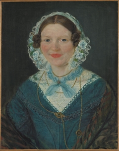 Portrait of Engel Marie Delphin, b. Lange by Mathias Stoltenberg