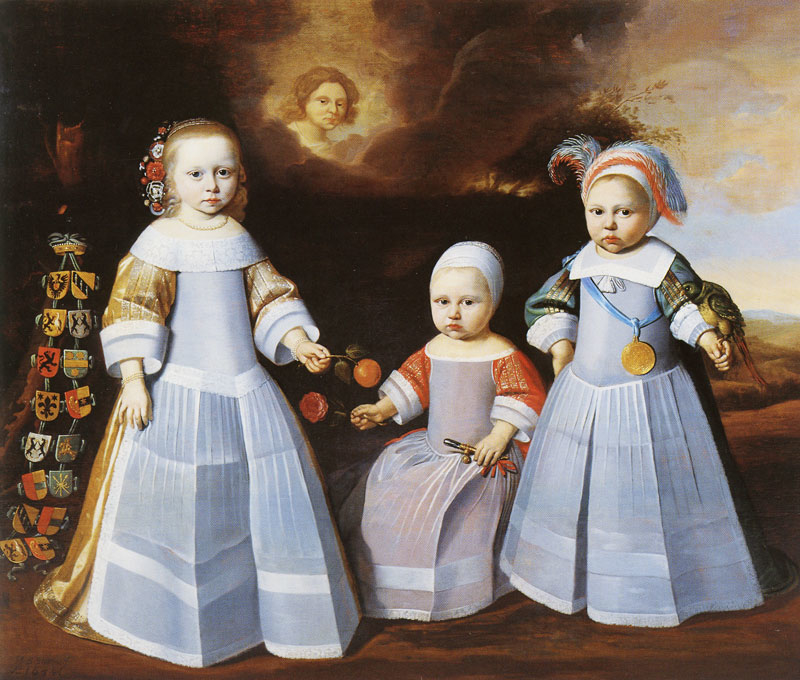 Portrait of Frederika, Edzard Jacob and Lambert Tjarda van Starkenborgh