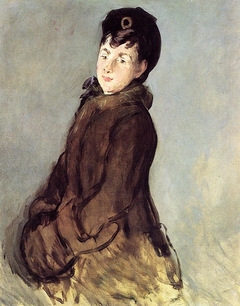 Portrait of Isabelle Lemonnier with a Muff by Edouard Manet
