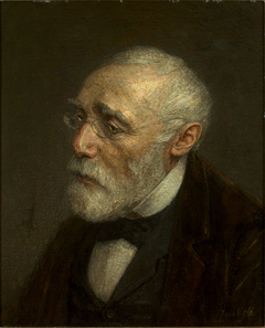 Portrait of Jozef Israels by Jan Veth