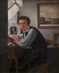 Portrait of the Copperplate Engraver Carl Edvard Sonne by Ditlev Blunck