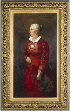 Portret van Catherina Seaton Forman Swift, echtgenote van schilder by Christoffel Bisschop