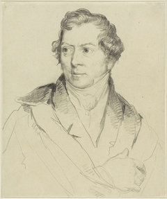 Portret van de schilder en etser Hendrik Voogd by Christiaan Julius Lodewijk Portman