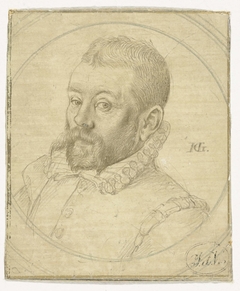 Portret van Lubbert Claesz. van der Weijden by Hendrick Goltzius