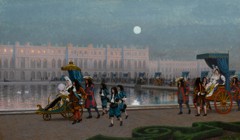 Promenade de la Cour dans les jardins de Versailles by Jean-Léon Gérôme