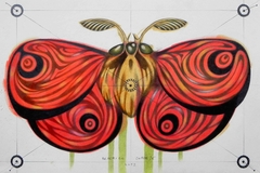 red moth - SOLD
