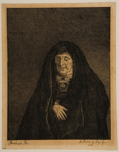 Rembrandt's mother by Rembrandt