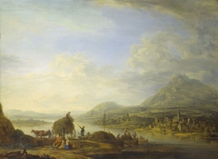Rhine view with Hay Wagon