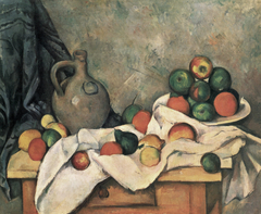 Rideau, Cruchon et Compotier by Paul Cézanne