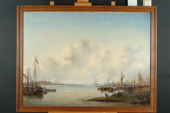 Roeiwedstrijd van zesriems gieken op het IJ te Amsterdam, 10 september 1846 by Ary Pleijsier