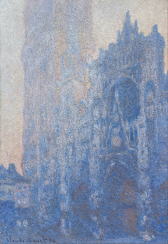Rouen Cathedral Façade and Tour d'Albane (Morning Effect) by Claude Monet
