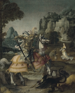 Saint George and the dragon by Albrecht Dürer