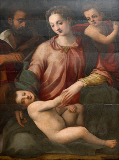 Sainte famille avec St Jean-Baptiste by Michele Tosini