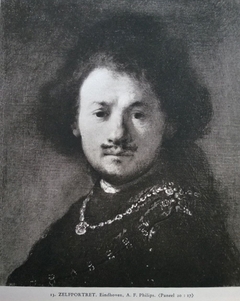 Self-Portrait with gold chain and moustache