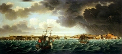 Shipping in a rough sea off Malta by Alberto Pullicino