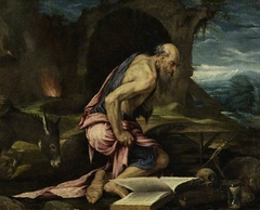 St Jerome in the wilderness by Jacopo Bassano