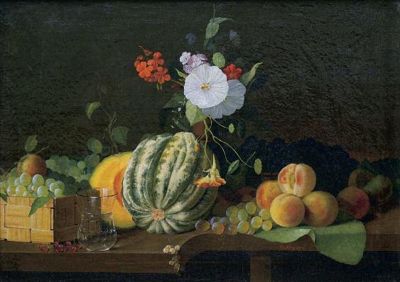 Still life. Flowers and fruits
