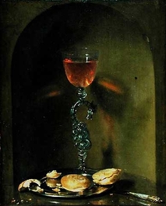 Still Life with Bread and Wine Glass by Isaack Luttichuys