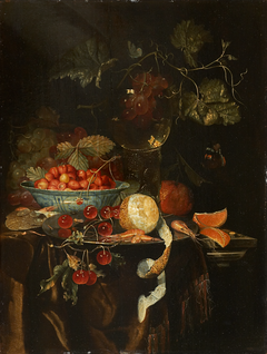 Still Life with Fruit and a Chinese Porcelain Bowl with Strawberries by Harmen Loeding