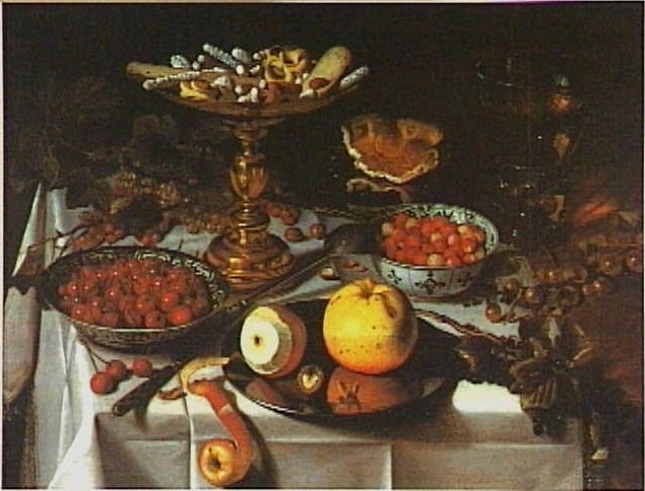 Still life with fruit and sweets