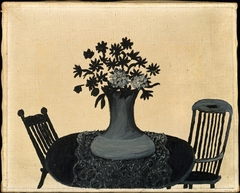 Table and Two Chairs by Horace Pippin