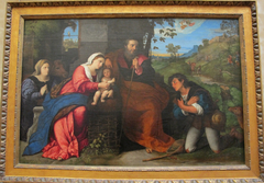 The Adoration of the Spheperds with a Donor by Palma Vecchio