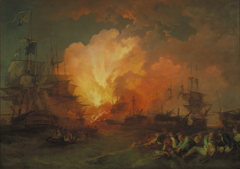 The Battle of the Nile by Philip James de Loutherbourg