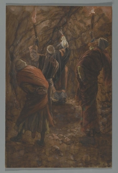 The Chasm in the Rock in the Cave Beneath Calvary by James Tissot