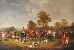 The Cheshire Hunt with Wilbraham Egerton of Tatton (1781-1856) and his son William Tatton Egerton, 1st Baron Egerton of Tatton (1806-1883) by Henry Calvert