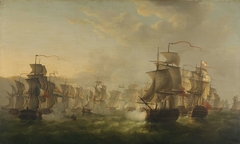 The Encounter of the Dutch and the English Fleet during the Voyage of the Dutch Flotilla to Boulogne, 1805