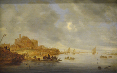 The Ferry by Salomon van Ruysdael