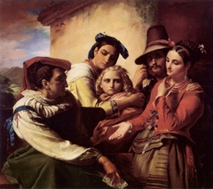The fortune teller by François-Joseph Navez