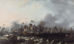 The Four Day's Battle, 11-14 June 1666 by Ludolf Bakhuizen