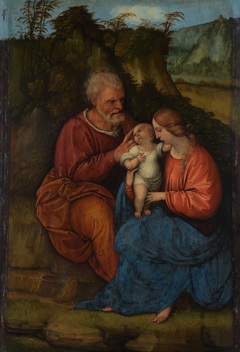 The Holy Family in Felsental by Giovanni Agostino da Lodi