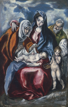 The Holy Family with Saint Anne and the Infant John the Baptist by El Greco